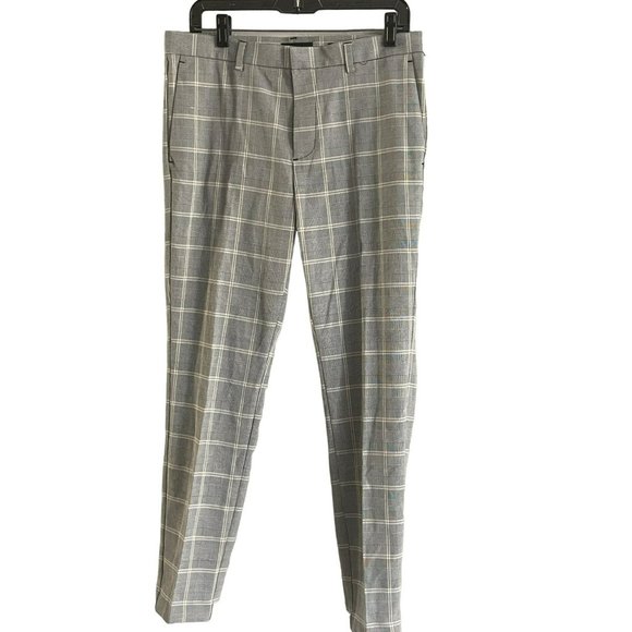 h m Pants H M Mens Plaid Pants Skinny Fit Coupe Moulante Casual Size 3x3 Pockets Poshmark